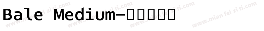 Bale Medium字体转换